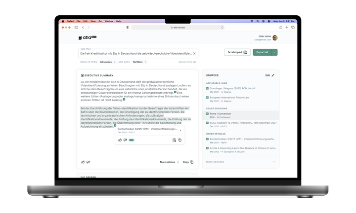 Building an AI legal assistant for atla (YC S23)